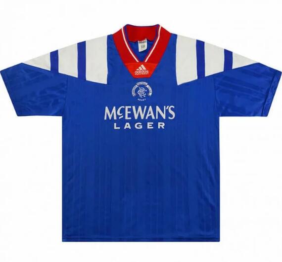 92-94 Rangers Retro Home Kit Soccer Jersey